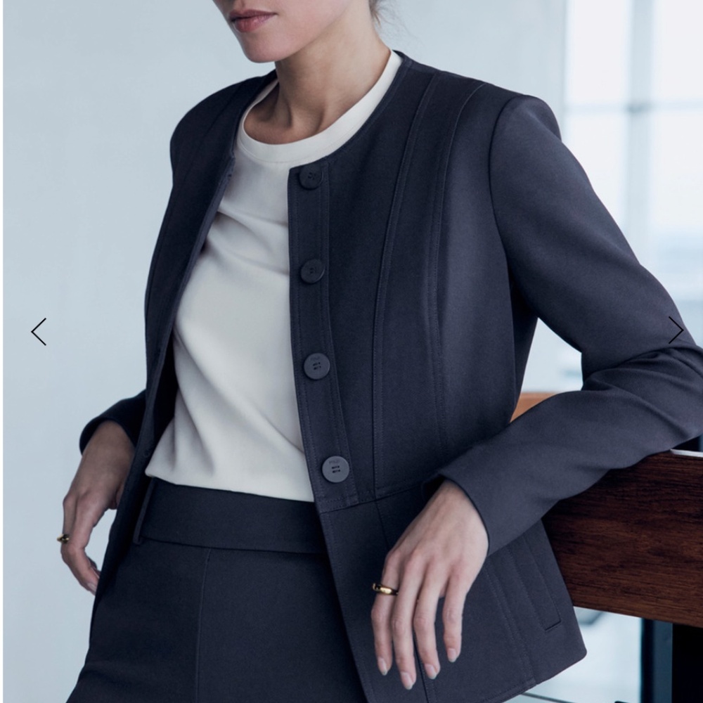 Women's The Fold Navy 4-Way Stretch Sunbury Jacket Size 0